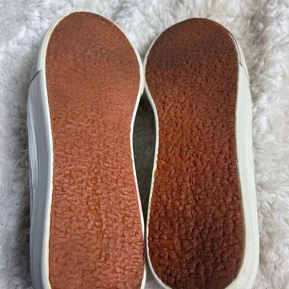 Superga White Canvas Platform Embroidered Avocado Sneakers EURO SZ41 - Picture 9 of 10